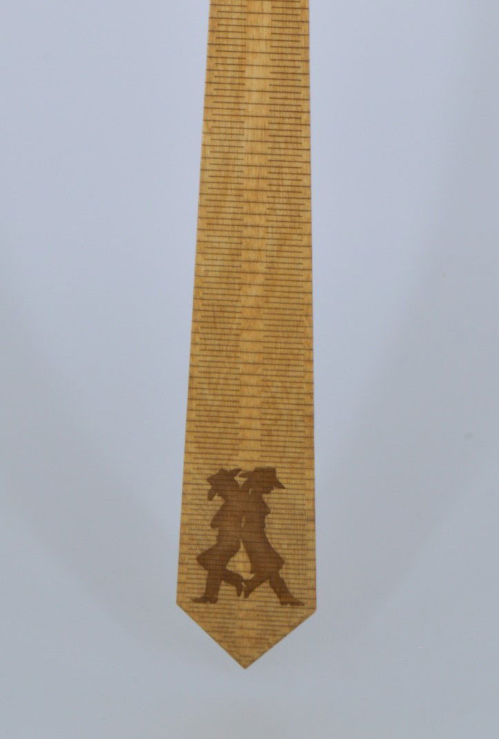 Cowboy and Cowgirl Wood Tie