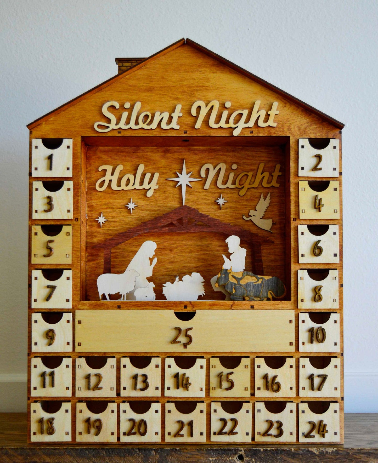 1410 Silent Night Manger Nativity 1 house