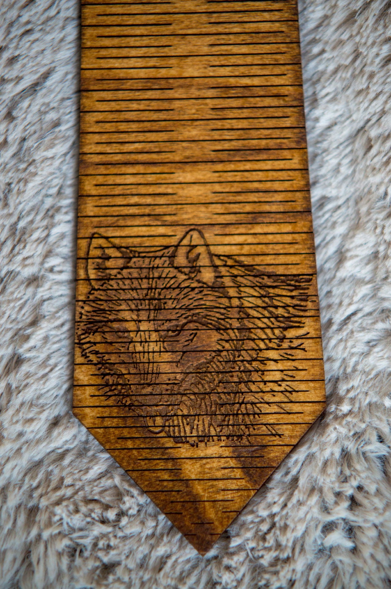 Wolf Wood Tie