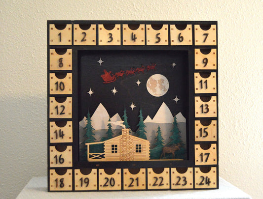 2105 santa, cabin, moose 1 square