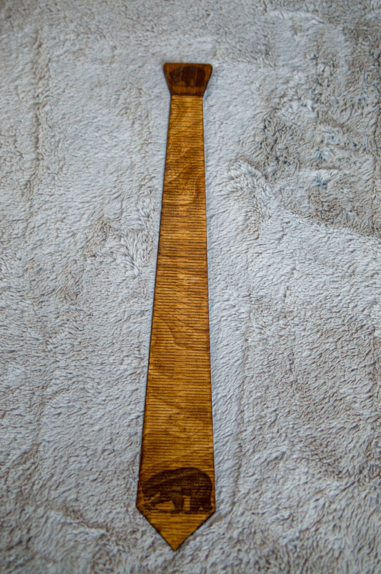 Bear Wood Tie