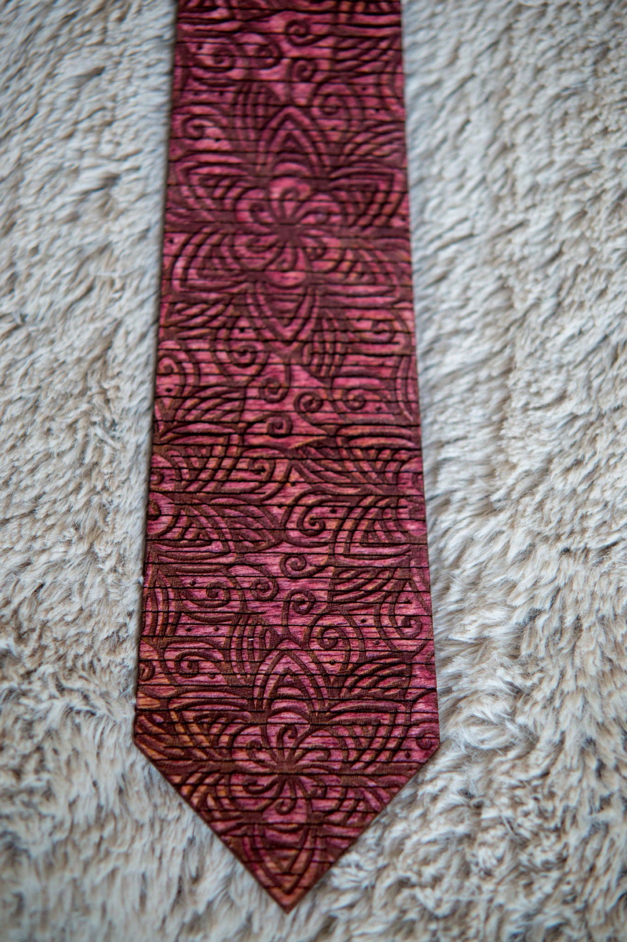 Floral Wood Tie