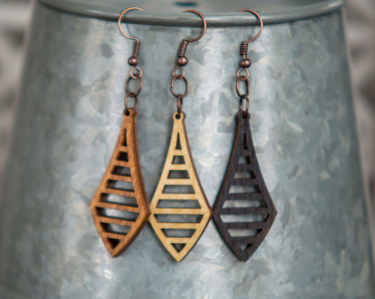 Striped tie Earrings